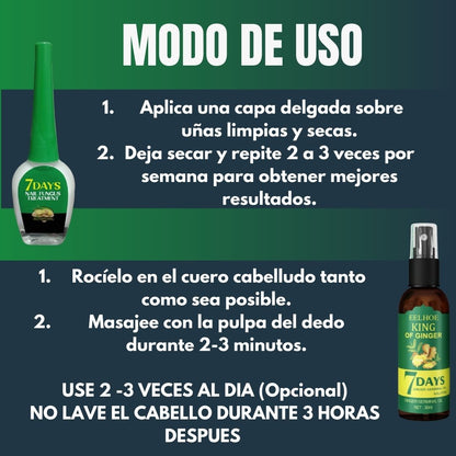 REY DEL JENGIBRE + BEAUTYBOOST 7 DAYS™ PREPARATE PARA VER TU CRECER TUS UÑAS Y CABELLO SIN PARAR